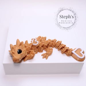 3D Printed Dragon | Sugar Cookie Dragon | Mythical Dragon | Hand-Painted | Made-To-Order | Articulated Dragon Toy | CinderWing3D