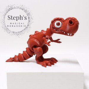 T-Rex | Tyrannosaurus Dinosaur Figurine | Hand-Painted | Made-to-Order | Articulated Fidget Toy | Authorized Flexi Factory Vendor image 6