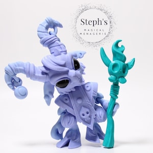 Capra infernale / Statuetta di ariete criptide / Dipinta a mano / Realizzata su ordinazione / Giocattolo antistress articolato / Rivenditore autorizzato TwistyPrints