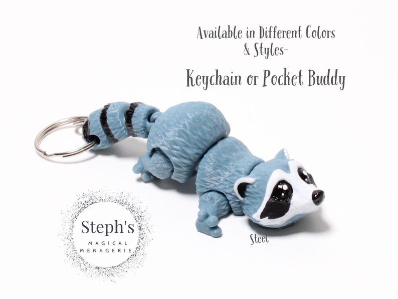 Pvc Raccoon Keychain Raccoon Keychain | Trash Panda Pocket Buddy | Hand-painted | Made-to ...