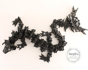 Wicked Dragon | Dragon with Spiders | Hand-Painted | Made-To-Order | Articulated Toy | Authorized CinderWing3D Vendor