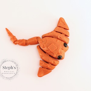 3D Printed Stingray | Stingray | Flappy Jack Stingray | Hand-Painted | Made-To-Order | Articulated Fidget Toy | Cinderwing3D