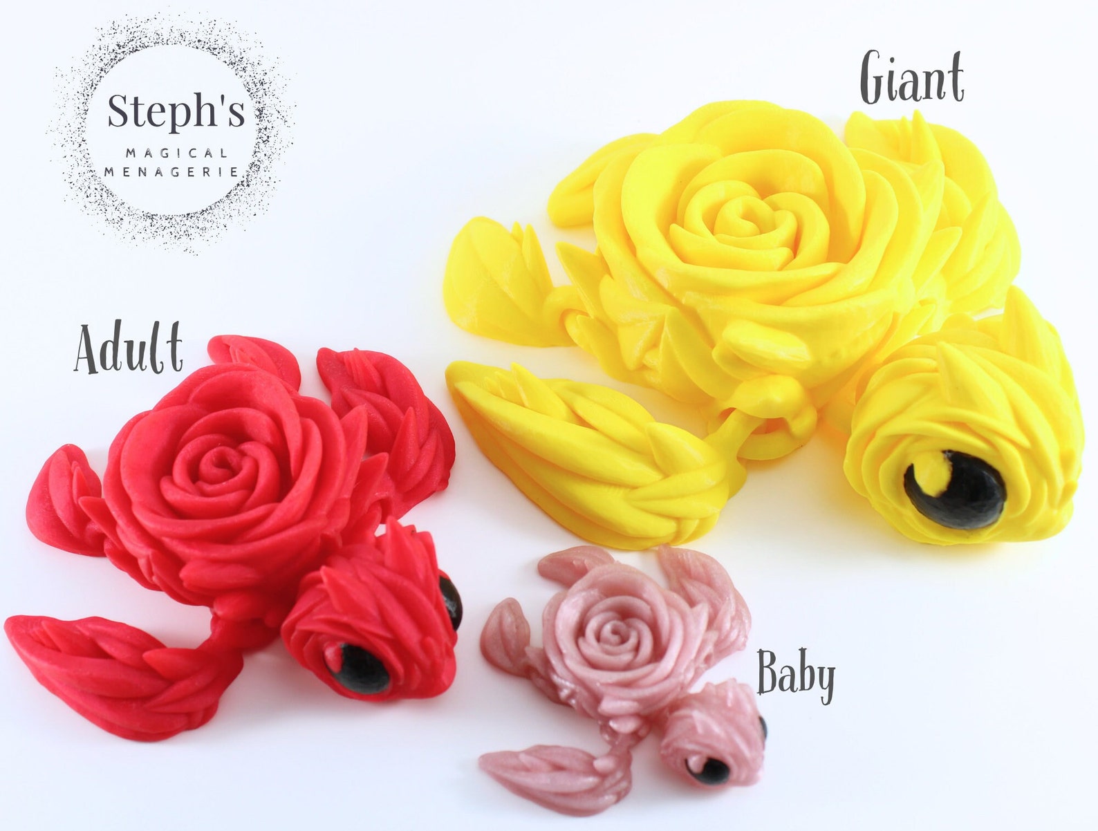 3D Printed Turtle | Rose Turtle | Turtle With a Rose | Hand-painted ...