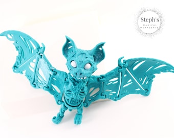 Zombie Bat | ZomBat | Fantasy Creature Figurine | Hand-Painted | Made-To-Order | Articulated Fidget Toy | Authorize MatMire Makes Vendor