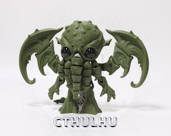Cthulhu | Cryptid Figurine | Hand-Painted | Made-To-Order | Articulated Fidget Toy | Authorized TwistyPrints Vendor