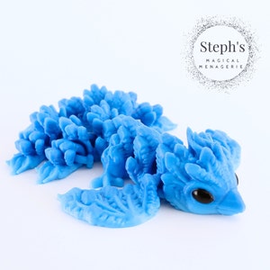 3D Printed Dragon | Tiny Phoenix | Dragon with Wings | Hand-Painted | Made-To-Order | Articulated Fidget Toy | Cinderwing3D