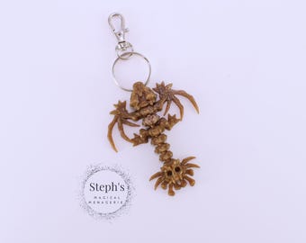 Tiny Hollow Wyvern Keychain | Wyvern with Skulls | Made-To-Order | Articulated Fidget Keychain | Authorized CinderWing3D Vendor