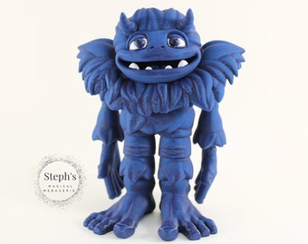 Yeti / Oso con cuernos mal identificado / Figura de críptido / Pintado a mano / Hecho por encargo / Juguete antiestrés articulado / Distribuidor autorizado de FlexiFactory