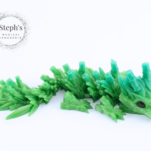 3D Printed Dragon | Bamboo Dragon | Hand-Painted | Made-To-Order | CinderWing3D | Articulated Fidget Toy