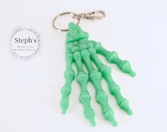 Skeleton Hand Keychain | Skeleton Hand Pencil Topper | Made-To-Order | Authorized Flexi Factory Vendor