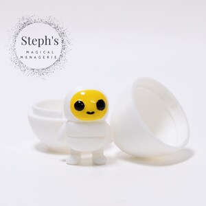 Egg Person and Egg Shell Container | Fantasy Standee | Hand-Painted | Made-To-Order | Articulated Fidget Toy | Authorized Zou3D Vendor