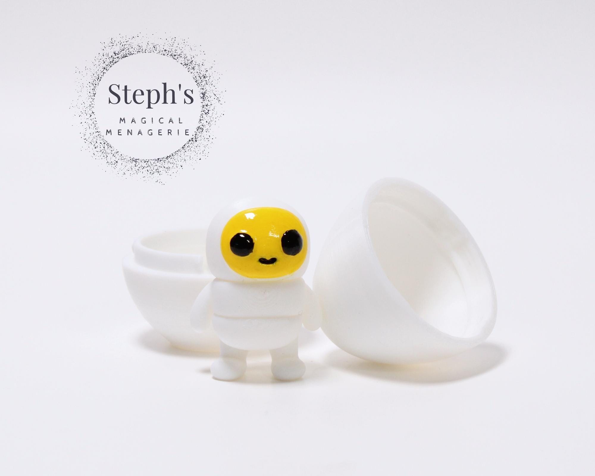 Egg Person and Egg Shell Container | Fantasy Standee | Hand