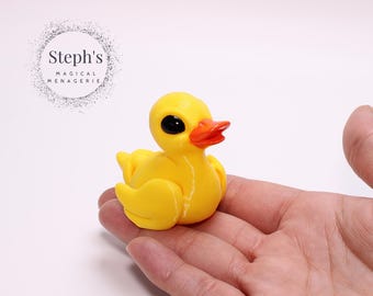 Duck | Small Bird Figurine | Made-To-Order | Hand-Painted | Articulated Fidget Toy | Authorized CinderWing3D Vendor