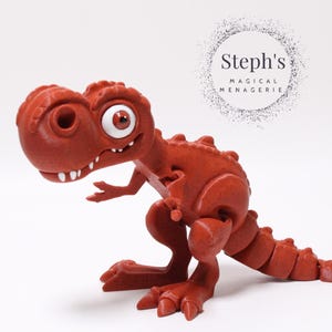 3D Printed Dinosaur | Tyrannosaurus | T-Rex | Flexi Rexi | Hand-Painted | Made-to-Order | Articulated T-Rex | Flexi Factory