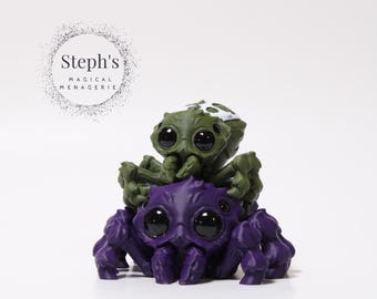 Twisty Jumping Spider | Spider with Skull | Hand-Painted | Made-To-Order | Articulated Fidget Toy | Authorized TwistyPrints Vendor