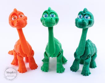 Brachiosaurus | Long Neck Dinosaur Figurine | Hand-Painted | Made-to-Order | Articulated Fidget Toy | Authorized Flexi Factory Vendor