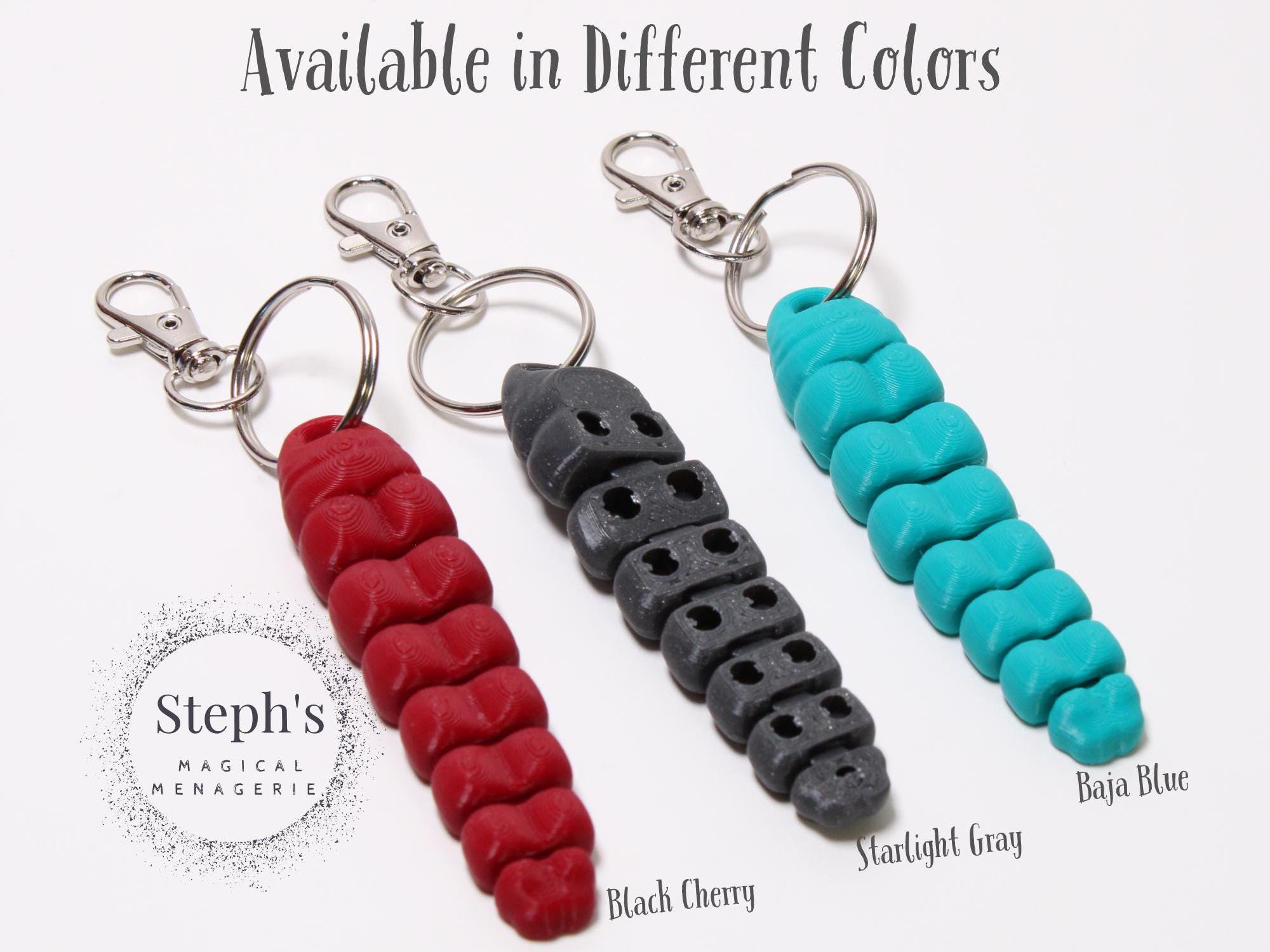 Rattlesnake Tail Keychain | Rattler Bag Accessory | Hand-painted | Made ...
