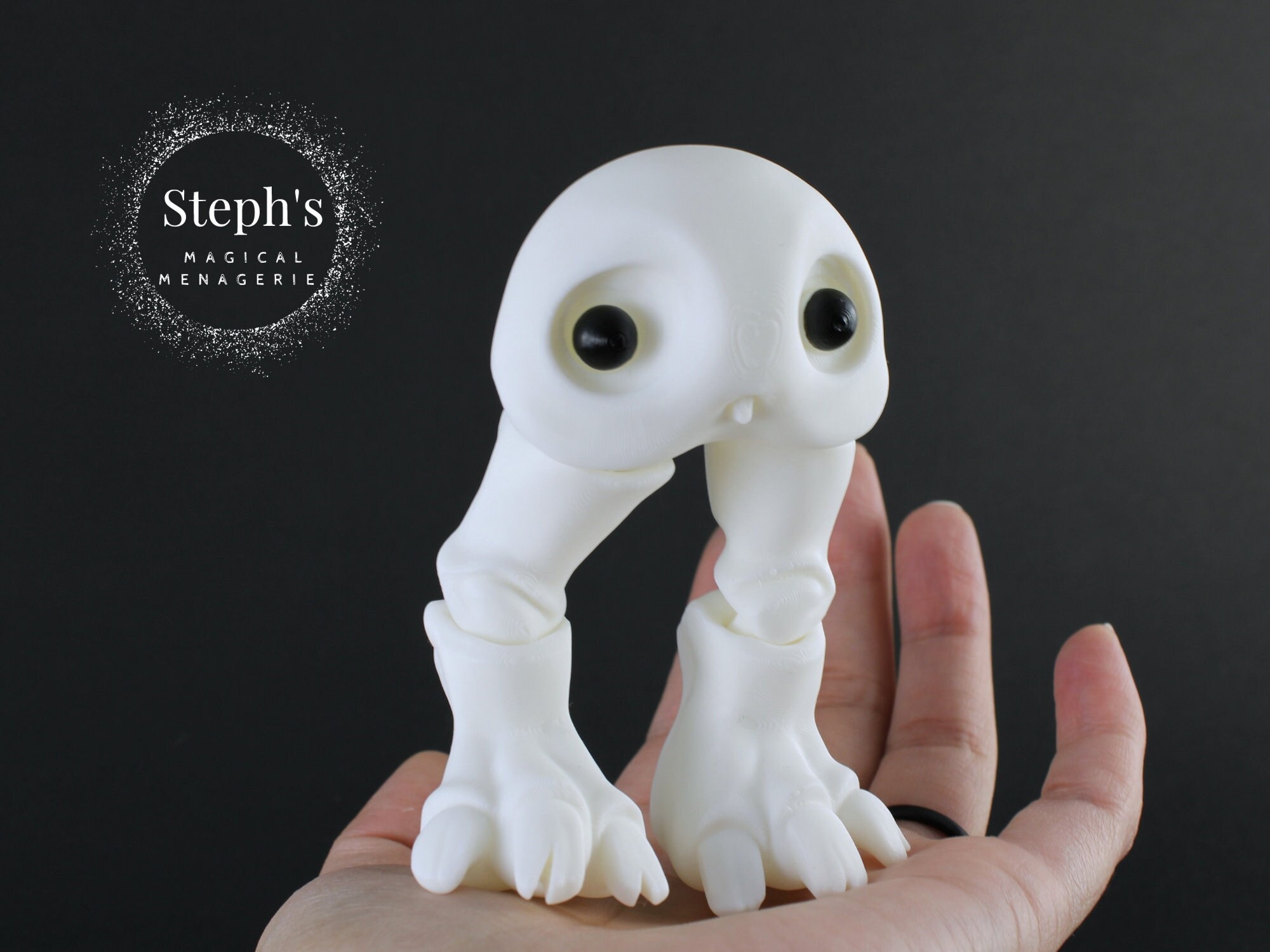 3D Printed Ghost | Fresno Nightcrawler | Cryptid | Hand-Painted | Made-To-Order | Twisty Prints | Articulated Fidget Toy