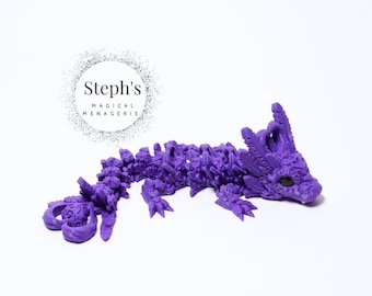 Baby Light Heart Dragon | Feathered Heart Dragon | Hand-Painted | Made-To-Order | Articulated Fidget Toy | Authorized CinderWing3D Vendor