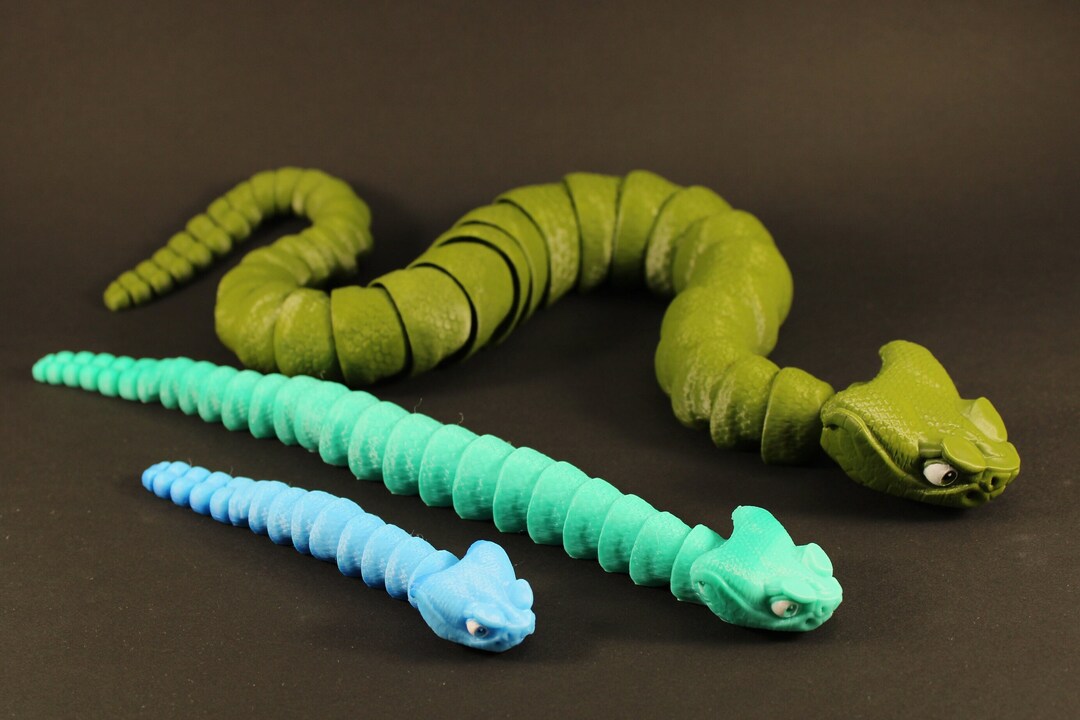 Articulated Snake Toy Rattlesnake Matmiremakes Etsy