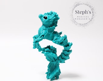 Crested Hippocampus | Mythical Sea Horse with Mohawk | Hand-Painted | Made-To-Order | Articulated Fidget | Authorized CinderWing3D Vendor