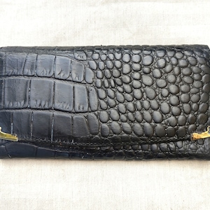 CARTIER Vintage Black Exotic Leather Wallet