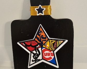 Sports Wall Decor / Signs, Father's Day, Chicago Sports Teams, Cubs, Sox, Bulls, Bears, Blackhawks, Bedroom / Man Cave / Office Decor