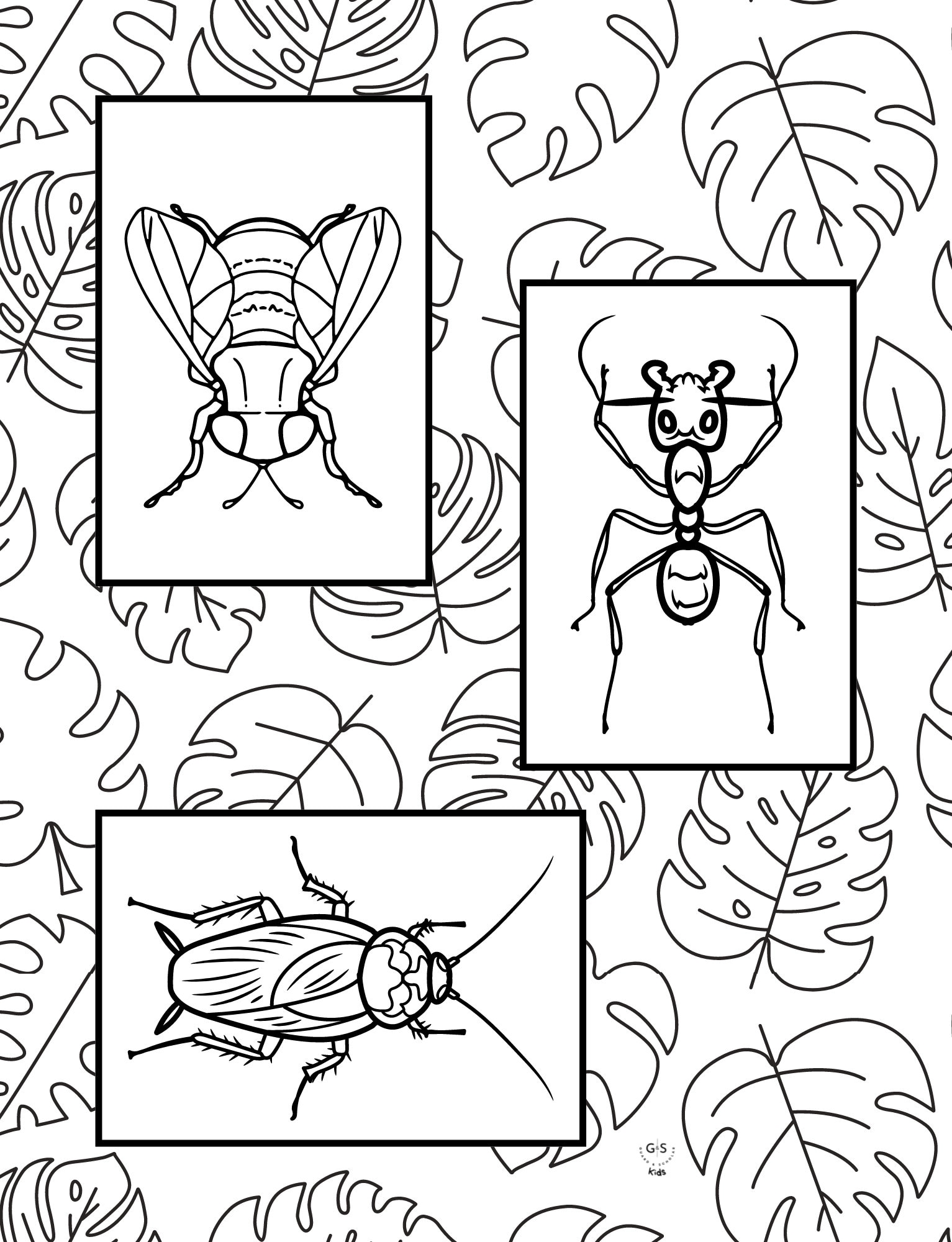 BUGS Coloring Sheets (set 1) - Etsy