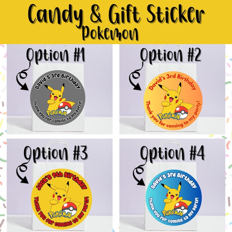 Pokemon Sticker Reward Pokémon Stickers/ Birthday Labels/ Party Favors/ - Etsy