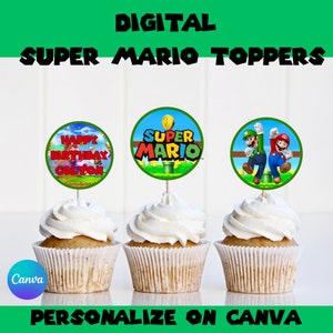 Super Mario Bros Film, Super Mario Bros Party Favor, Super Mario Cupcake Toppers, Der Film Super Mario Bros, Cupcake Topper, Kuchen Topper