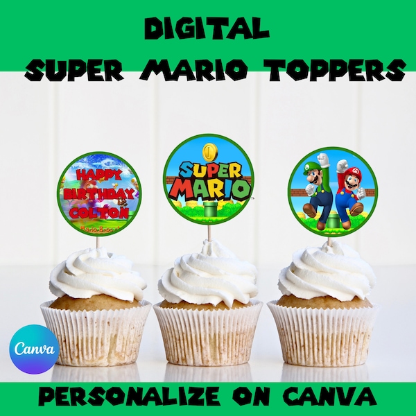 Super Mario Bros Film, Super Mario Bros Party Favor, Super Mario Cupcake Toppers, Der Film Super Mario Bros, Cupcake Toppers, Cake Toppers