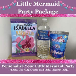 Kleine Meerjungfrau-Party-Paket, Kleine Meerjungfrau, unter dem Meer die kleine Meerjungfrau, Meerjungfrau Ariel, Geburtstagspaket, Meerjungfrau Party Dekorationen,