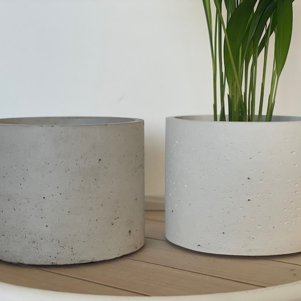 Blumentopf | Übertopf Beton | Topf Beton Rund| Betontopf | Handmade | Blumenübertopf | Pflanztopf