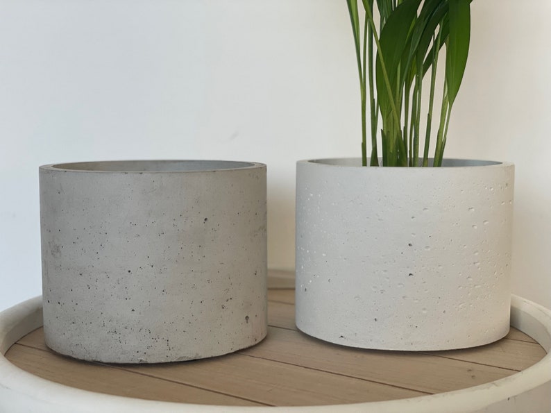 URBNLIVING Blumentopf Mit Beton-Optik – 48 Cm Hoch, Ø 25 Cm, Für Innen & Außen