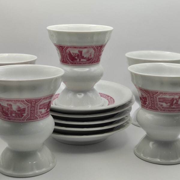 Vintage Rudesheimer Coffee Cups Ø 9,5 cm top opening, 11.5cm high