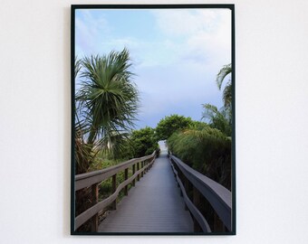 Beach Wall Art. Beach Decor. Florida Palm Trees. Digital Download.