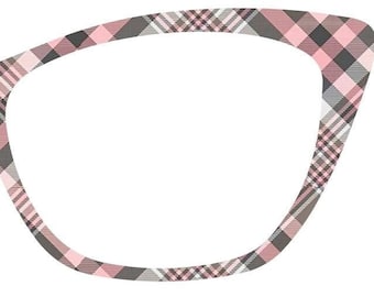 Grey and Pink Plaid - Available in all frames