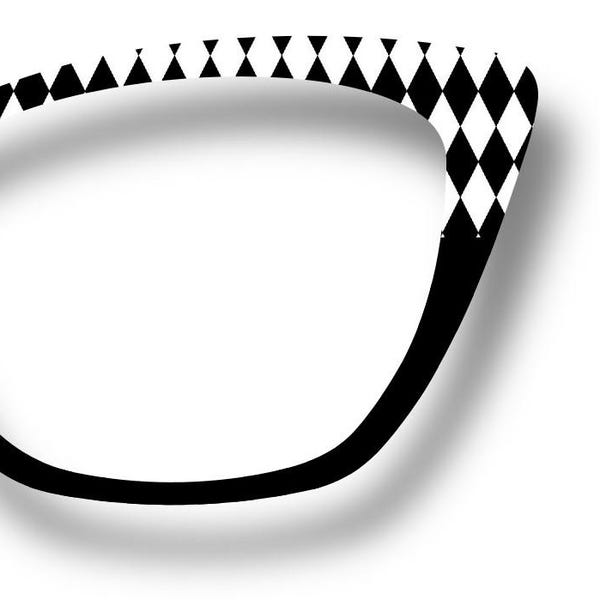 Harlequin Black & White Glass toppers - Available in all frames