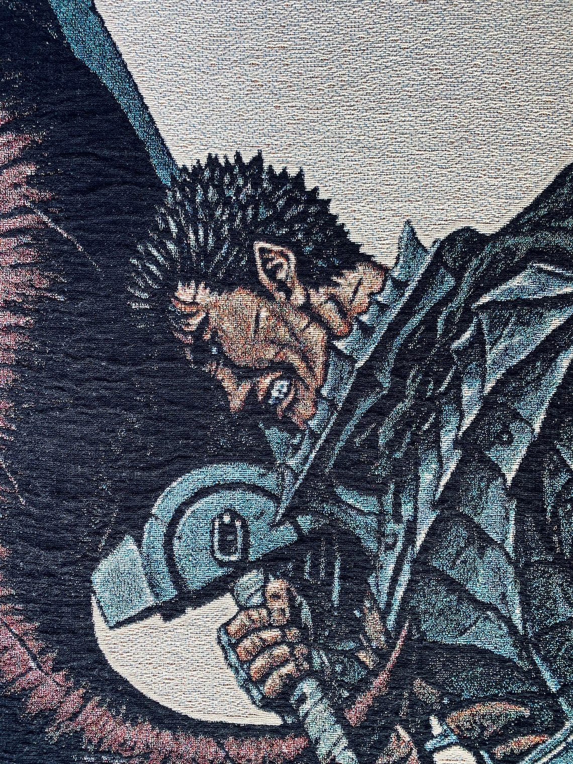 Woven Blanket Manga Berserk Guts and Zodd Tapestry Wall Art Etsy