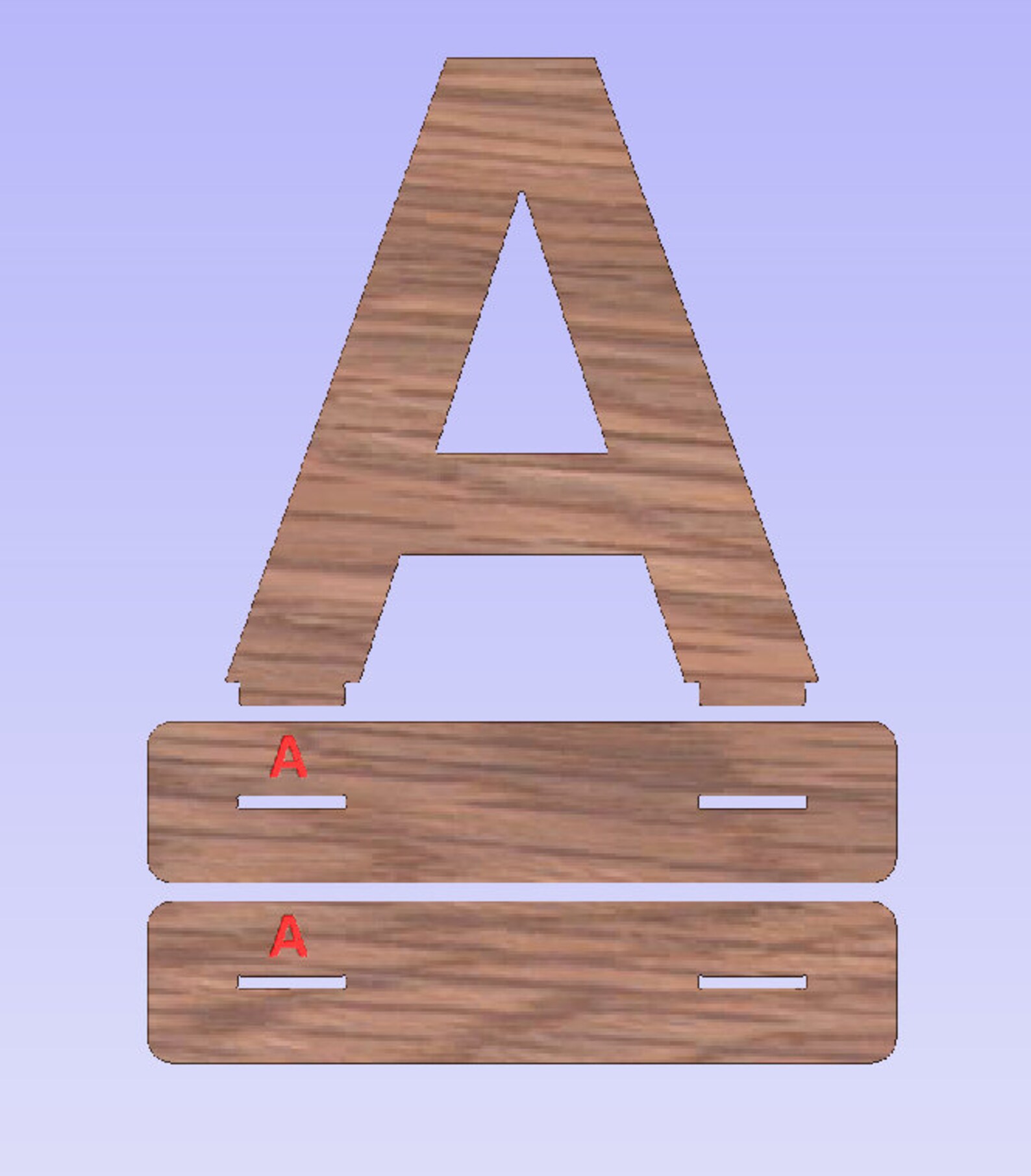 DXF Freestanding 100cm Letter A / CNC Router Cut File/ SVG/ Pdf ...