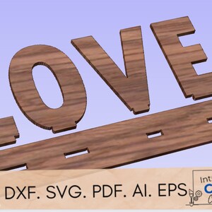 Cartas de amor independientes DXF / Archivo de corte de enrutador CNC / SVG / Pdf / Archivo digital / Accesorios de boda / Decoración de bodas / Cartas de amor