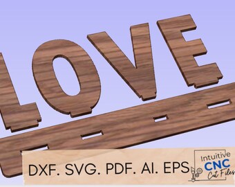 DXF Freestanding Love Letters / CNC Router Cut File/ SVG/ Pdf/ Digital File/ Wedding Props/ Wedding Decoration/ Love Letters