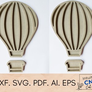 Hete luchtballon DXF-bestand/Cri-Cut hete luchtballon/SVG hete luchtballon/Laser gesneden bestand hete luchtballon/Cnc Router/gelaagde heteluchtballon