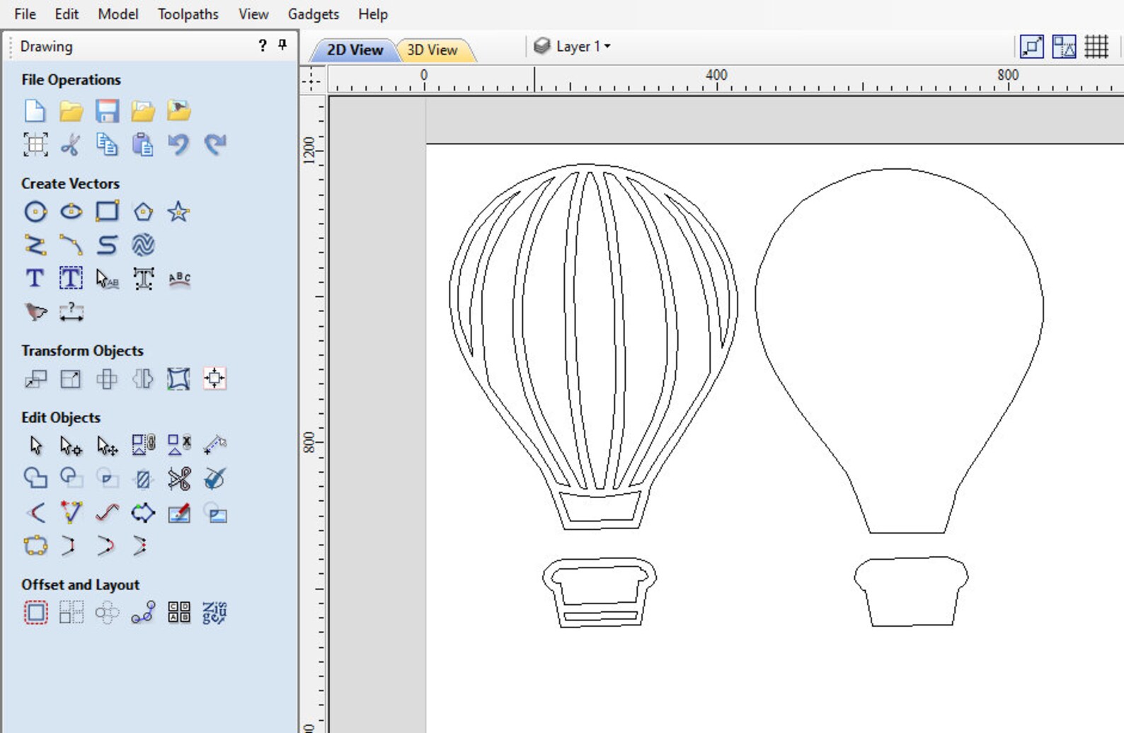 Hot Air Balloon DXF File/ Cri-cut Hot Air Balloon/ SVG Hot Air Balloon ...