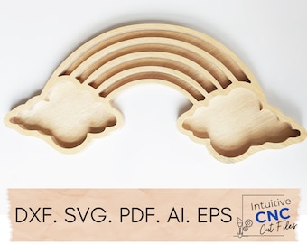DXF Rainbow/ Fillable Rainbow Shape File/ Svg Rainbow File/ Cri-Cut Rainbow/ AI Rainbow shape/ Cnc Router file/ layered rainbow cut file