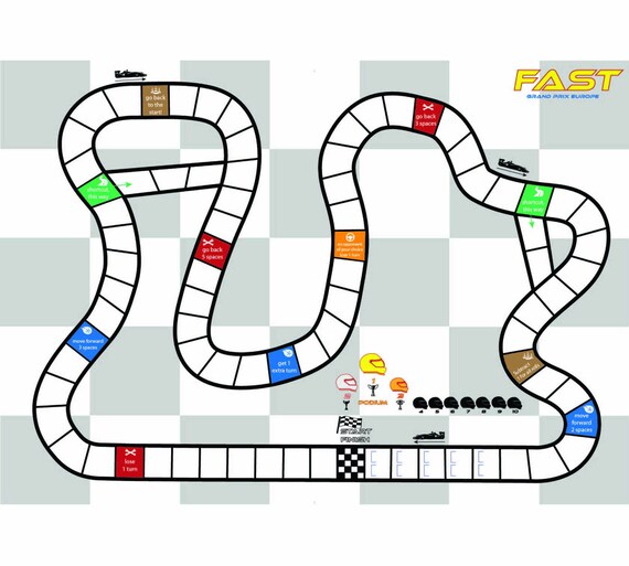 Editable Race and Trace Board Game for Word Work