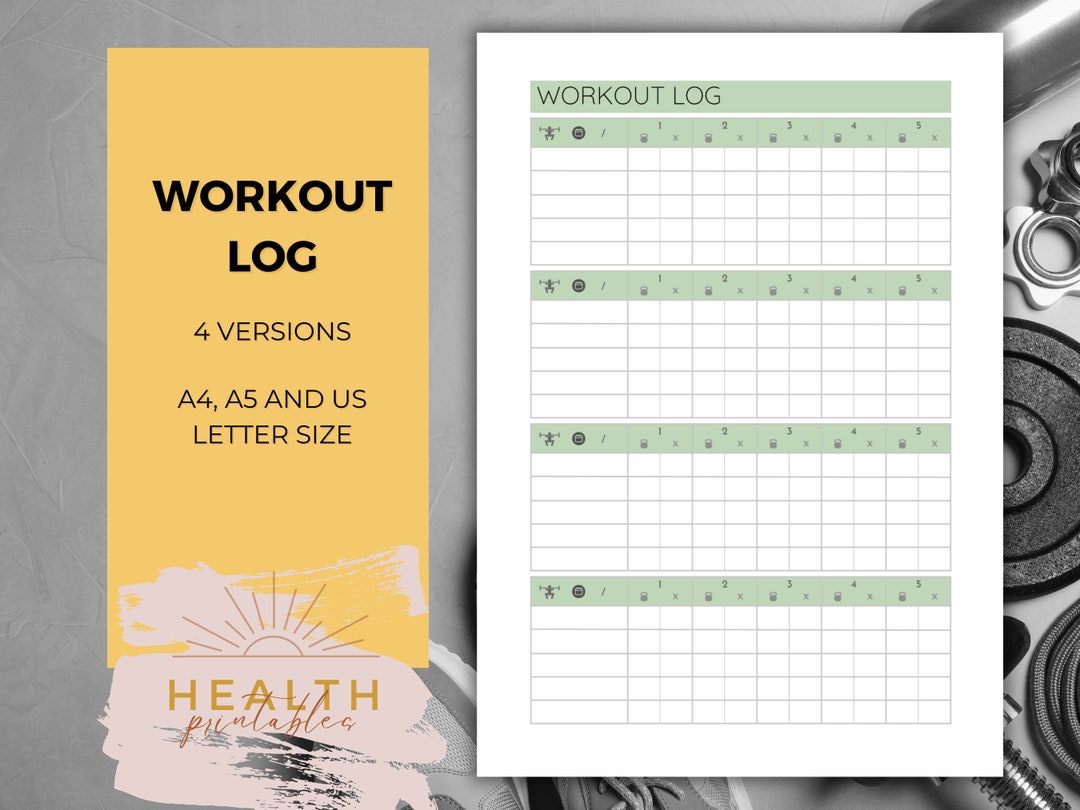 Printable Workout Log, Ideal for Gym Enthusiasts, Fitness Journal - Etsy UK
