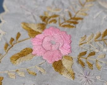 Beautiful hand-embroidered silk scarf.