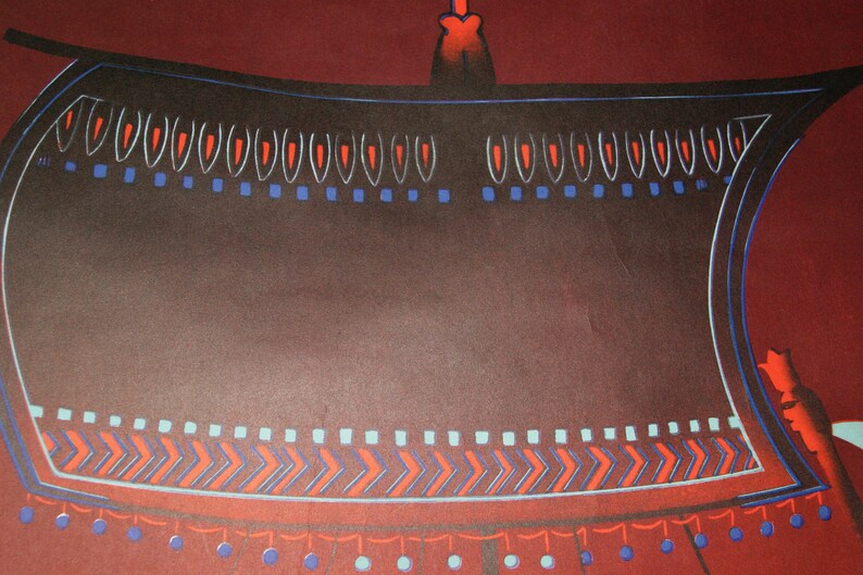 Tourismusplakat Ägypten, Geschenk des Nils. M Azmy. Original-Lithographie. Bild 8