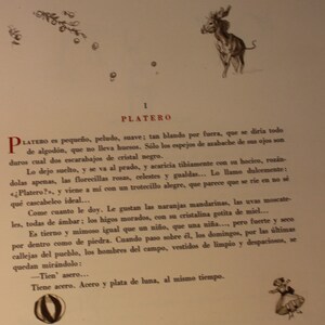 Limited edition. Platero and me Juan Ramon Jimenez. Ed. of Fournier Art, 1957.